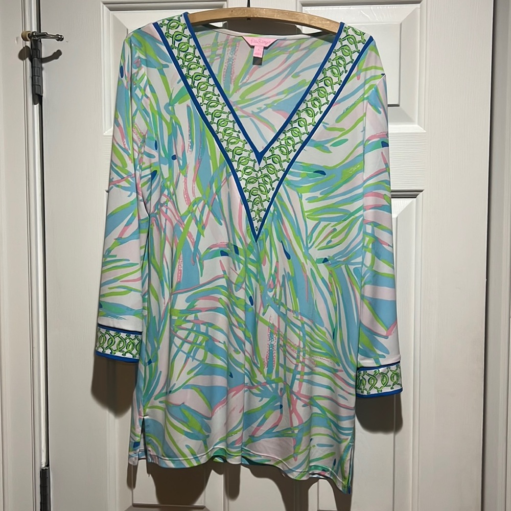 Lily Pulitzer Port Tunic Skye Blue Salute
